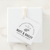 Modern Bloom Wedding Monogram Bedankt Bedankjes Labels (In situ)