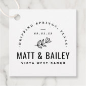 Modern Bloom Wedding Monogram Bedankt Bedankjes Labels (Voorkant)