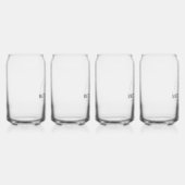 Modern Bloom Wedding Monogram Blikvorm Glas (Rechts)