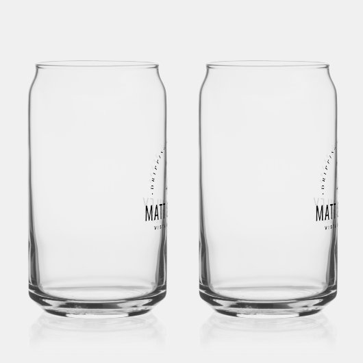 Modern Bloom Wedding Monogram Blikvorm Glas (Rechts)