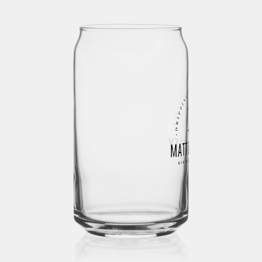 Modern Bloom Wedding Monogram Blikvorm Glas (Rechts)