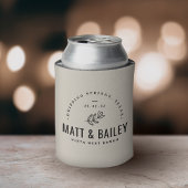 Modern Bloom Wedding Monogram | Licht beige Blikjeskoeler