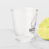 Modern Bloom Wedding Monogram Shot Glas (Links)