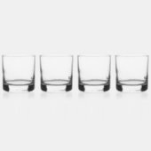 Modern Bloom Wedding Monogram Whisky Glas (Rechts)