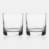 Modern Bloom Wedding Monogram Whisky Glas (Rechts)