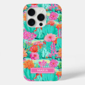 Modern Blooming Cacti Personalized Case-Mate iPhone Case (Achterkant)