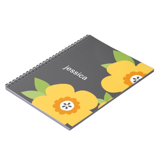 Modern Blooms gepersonaliseerd Notitieboek (Linkerzijde)