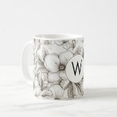 Modern Blooms Monogram Koffiemok (Voorkant links)