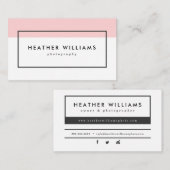 Modern bloos de Roze Visitekaartjes van de (Voorkant / Achterkant)