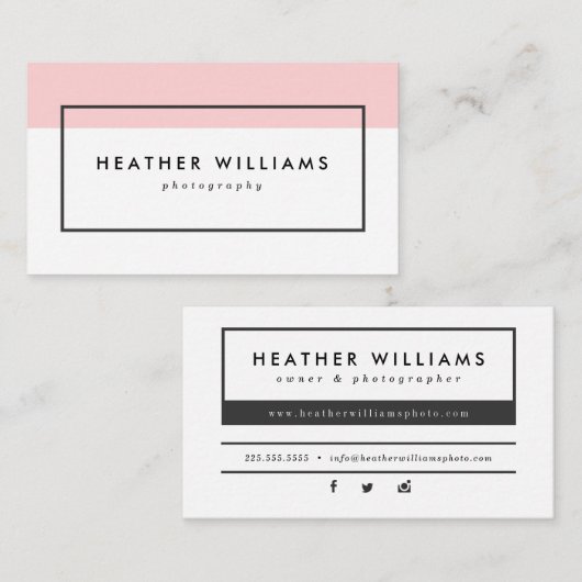 Modern bloos de Roze Visitekaartjes van de (Voorkant / Achterkant)