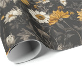 Modern Blossom Skull-Stil Geschenkpapier Cadeaupapier (Rol Hoek)