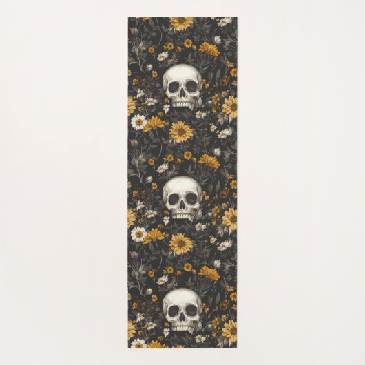 Modern Blossom Skull – Yogamatte mit Stil Yogamat (Achterkant)
