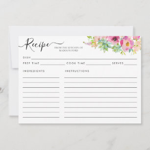 Modern Blozend Roze Succulent Recept Kaart