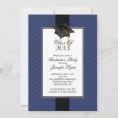 Modern Blue 2013 Graduation Party Invitation Kaart (Voorkant)