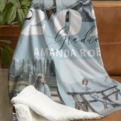Modern Blue 6 Photo Afstuderen Fleece Deken