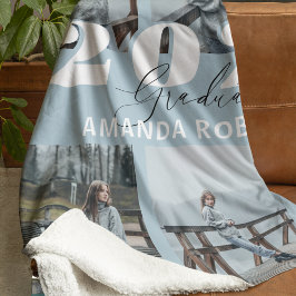 Modern Blue 6 Photo Afstuderen Fleece Deken