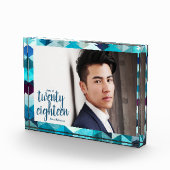 Modern Blue Abstract Afstuderen klasse van fotoblo Fotoblokken (Rechts)