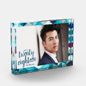 Modern Blue Abstract Afstuderen klasse van fotoblo Fotoblokken (Links)