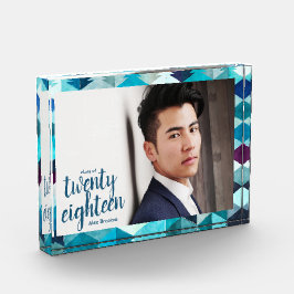 Modern Blue Abstract Afstuderen klasse van fotoblo Fotoblokken