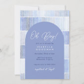 Modern Blue Abstract Arch Boy Baby shower Kaart (Voorkant)