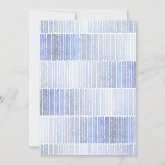 Modern Blue Abstract Arch Boy Baby shower Kaart (Achterkant)