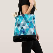 Modern Blue Abstract Canvas tas (Dichtbij)