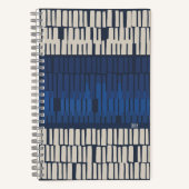 Modern Blue Abstract Geometric Notitieboek (Voorkant)