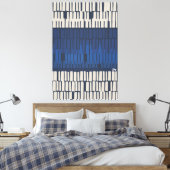 Modern Blue Abstract Geometric Wall Art Canvas Afdruk (Insitu (Slaapkamer))