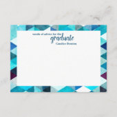 Modern Blue Abstract Pattern Word of Advice Kaarte Advieskaart (Voorkant)