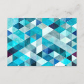 Modern Blue Abstract Pattern Word of Advice Kaarte Advieskaart (Achterkant)
