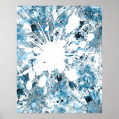 Modern Blue Abstract Poster (Voorkant)