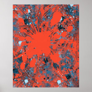 Modern Blue Abstract Poster