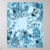 Modern Blue Abstract Poster (Voorkant)