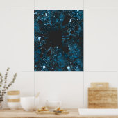 Modern Blue Abstract Poster (Keuken)