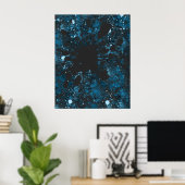 Modern Blue Abstract Poster (Thuiskantoor)