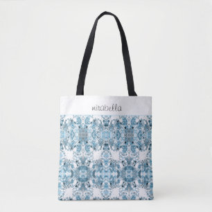 Modern Blue Abstract Tote Bag