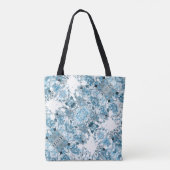 Modern Blue Abstract Tote Bag (Achterkant)