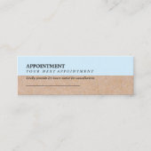 Modern Blue Accent Printed Kraft Appointment Mini Visitekaartje (Voorkant)