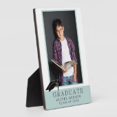 Modern Blue Afstuderen Afstuderen Foto Fotoplaat (Zijkant)