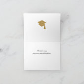 Modern Blue Afstuderen Dank je wel Bedankkaart (Binnen)