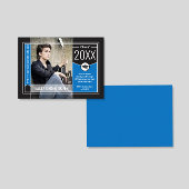 Modern Blue Afstuderen foto Afstuderen uitnodiging