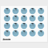 Modern Blue AFSTUDEREN klasse gradup Ronde Sticker (Vel)