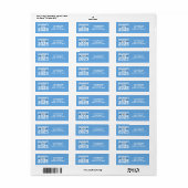 Modern Blue Afstuderen Retour-adreslabel Etiket (Full Sheet)