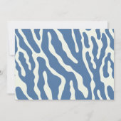 Modern blue and cream abstract Pattern graduation Bedankkaart (Achterkant)