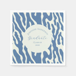 Modern blue and cream abstract Pattern graduation Servet