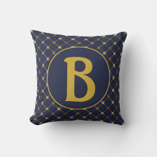 Modern Blue and Gold Geometric Sierkussen