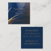 Modern Blue and Gold Visitekaartje (Voorkant / Achterkant)