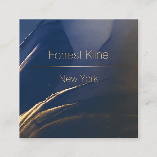 Modern Blue and Gold Visitekaartje (Voorkant)