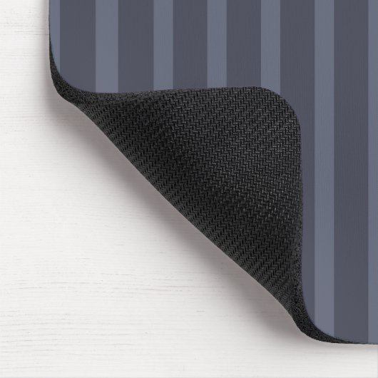 Modern Blue and Gray Striped Mousepad Muismat (Hoek)