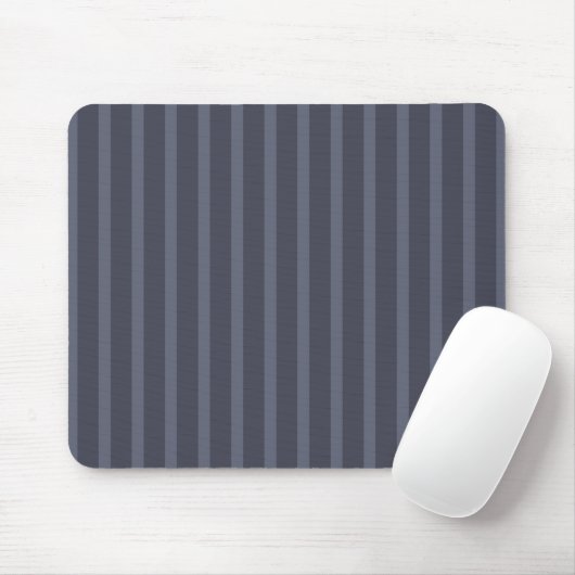Modern Blue and Gray Striped Mousepad Muismat (Met muis)